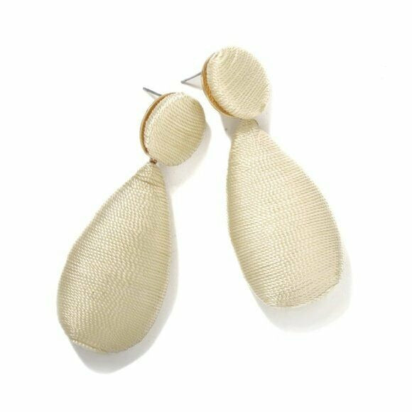Ivory Round Teardrop Retro Style Dangle Women's Fashion Earrings Elegant Boho 